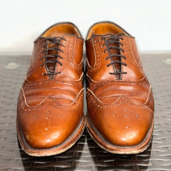 Allen Edmonds Men’s 8D McClain Oxford Dress Shoes Brown Leather Wingtip Lace - Picture 2 of 11